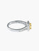 Ring 52 Square yellow diamond ring and white gold diamonds 58 Facettes LP73-01-424