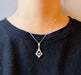 Diamond pendant necklace and chain Art Deco period 58 Facettes