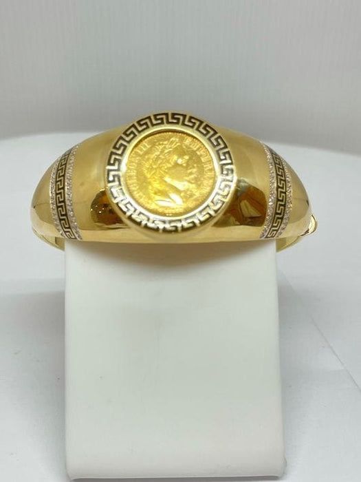 Bracelet Bracelet jonc style Versace  pièce de 10 francs Napoléon III 58 Facettes