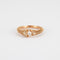 Bague 53.5 Bague contemporaine en or rose, diamants 58 Facettes
