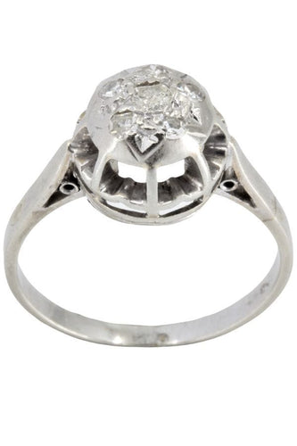 Bague 54 BAGUE DIAMANTS ANNÉES 50' 58 Facettes 048011