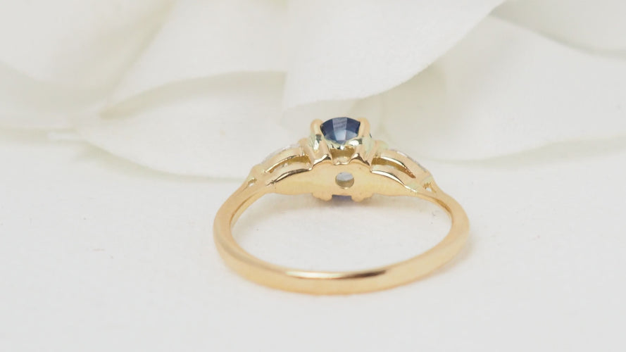 Bague 54 Bague Saphir 1.06ct Diamants 58 Facettes 27971