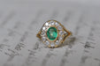 Ring 54 Emerald Daisy Ring Diamonds 58 Facettes