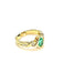 Bague Bague en or jaune 18 carats sertie d'une émeraude ovale et diamants 58 Facettes