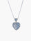 Collier Pendentif Coeur Saphirs sur chaîne Or blanc 58 Facettes