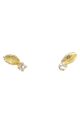 Boucles d'oreilles BOUCLES D'OREILLES FEUILLES ET DIAMANTS 58 Facettes 048521