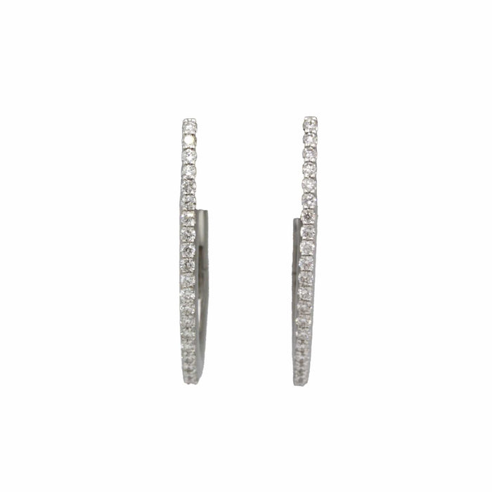 Boucles d'oreilles Boucles d'oreilles Or blanc Diamants 58 Facettes 240050R