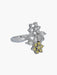 Ring Toi & Moi flower ring with white and yellow diamonds 58 Facettes