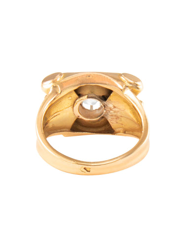 Bague Bague Or jaune et Diamant 58 Facettes