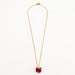 Necklace Yellow gold and carnelian necklace 58 Facettes