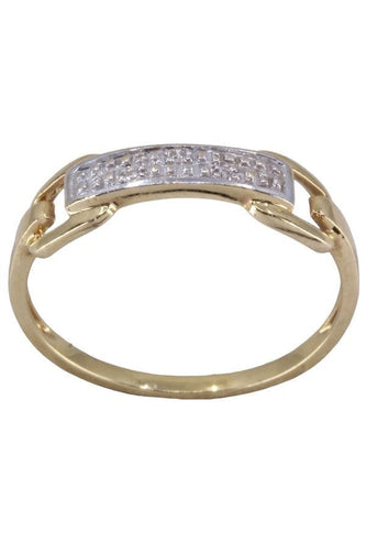 Bague 54 BAGUE 2 ORS DIAMANTS 58 Facettes 077741