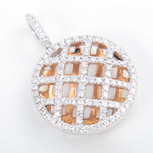 Pendentif Pendentif or blanc et jaune Diamants 58 Facettes