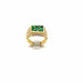 Ring Ring Fred yellow gold and emeralds and diamonds 58 Facettes 12677