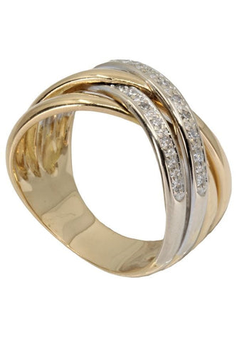Bague 54 BAGUE ENTRELACÉE DIAMANTS 58 Facettes 053941