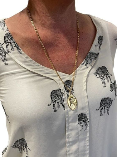 Pendentif MÉDAILLE  VIERGE ART-DÉCO SIGNÉE SELLIER 58 Facettes 059971