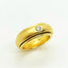 Ring 50 Mobile Central Ring Bangle Ring Gold Diamond 58 Facettes 20400000582