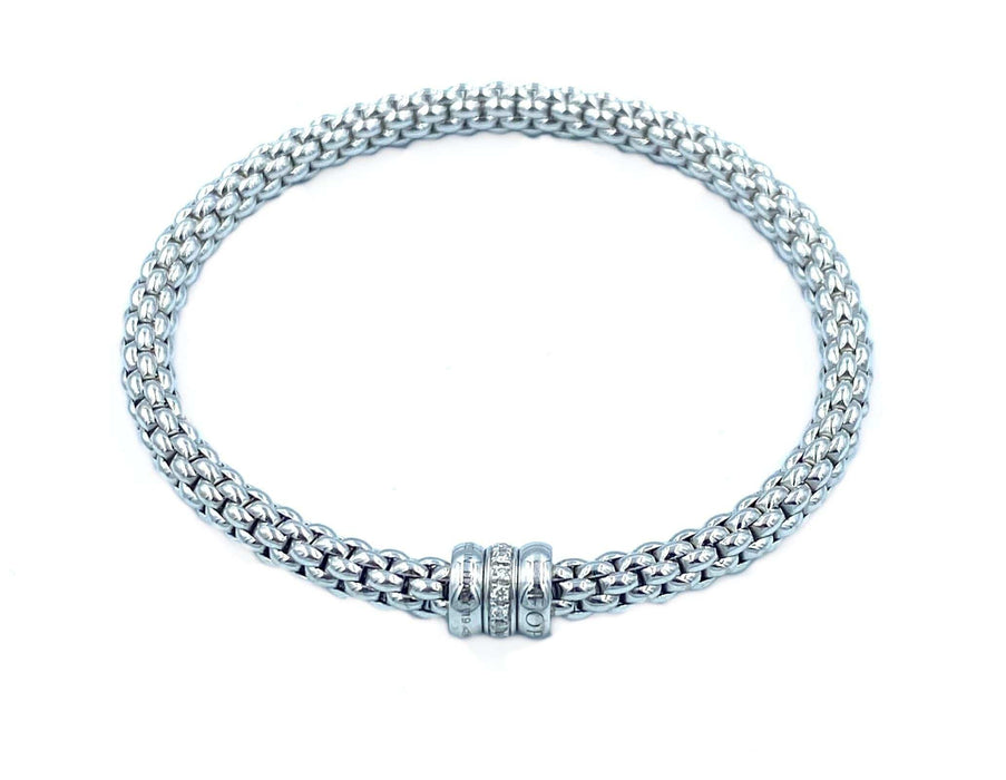 Bracelet FOPE - Bracelet or blanc et diamants 58 Facettes