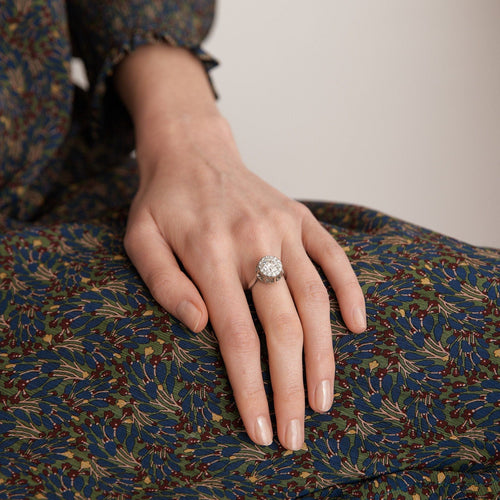 Bague 50 Bague Solitaire Platine 1.50ct 58 Facettes 8475