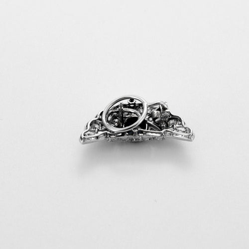 Boucles d'oreilles Boucles d'oreilles style Art Déco Saphirs Diamants 58 Facettes