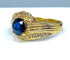 Bague 56 Bague Or jaune Saphir Diamants 58 Facettes AB230