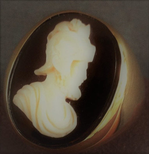 Ring 61 Signet Ring Yellow Gold Cameo Agate 58 Facettes R 1274 mnoe