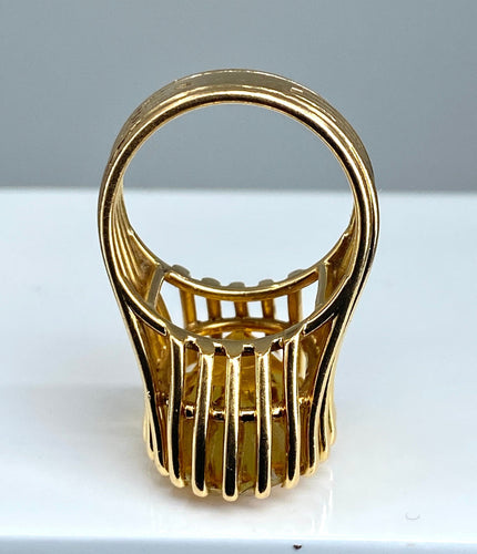 Bague 50 Bague or jaune citrine 58 Facettes AB299