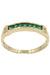 EMERALD AND DIAMOND HALF ALLIANCE RING 58 Facettes 042791
