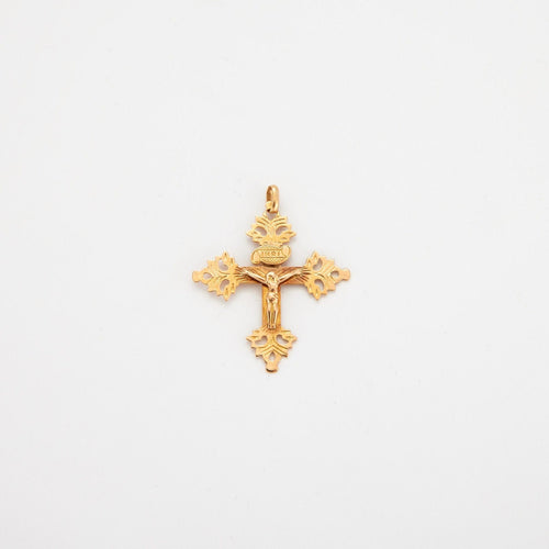Pendentif Croix De Savoie Plaqué Or Petit Modèle 22x18 Mm + Écrin Offert - Bijou Traditionnel Français