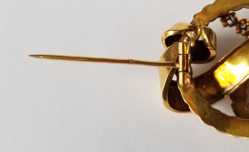 Broche Broche époque Napoléon III Or jaune Diamants 58 Facettes