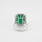 Bague 54 Bague Emeraude 11cts Diamants 58 Facettes B0843