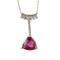 Collier Collier Or Gris Tourmaline Rose 58 Facettes