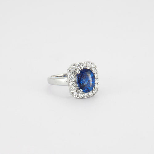 Bague Bague rectangle Saphir Diamants 58 Facettes BO994