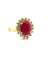 Bague 55 Bague Pompadour Or jaune Rubis Diamants 58 Facettes