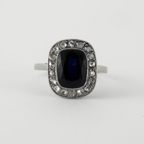 Bague 51 Bague Saphir Diamants 58 Facettes