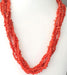 Necklace Necklace of 5 rows of Mediterranean red coral twigs - vermeil clasp with caps 58 Facettes