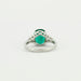Ring 53 Art Deco style ring Emerald Diamonds 58 Facettes