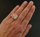 Ring 55.5 Signet Ring diamonds, platinum 58 Facettes