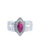 Bague 52 Bague Marquise Rubis Diamants 58 Facettes