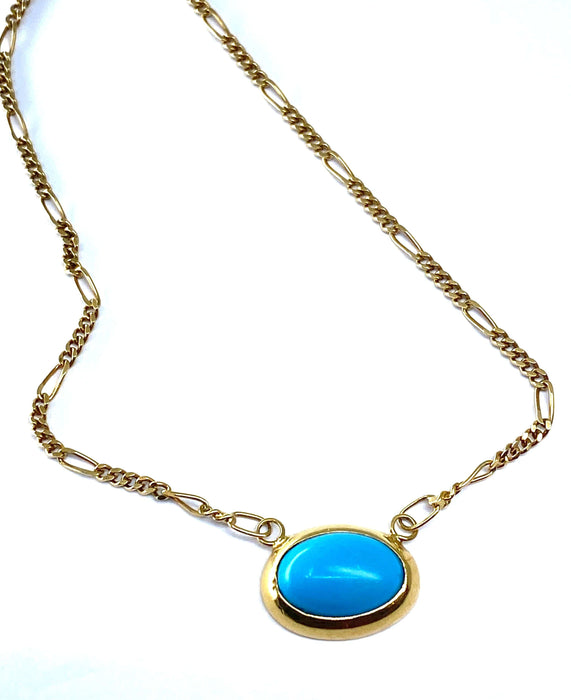 Collier Collier turquoise cabochon 58 Facettes