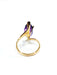 Ring 56 Amethyst and rose gold ring 58 Facettes
