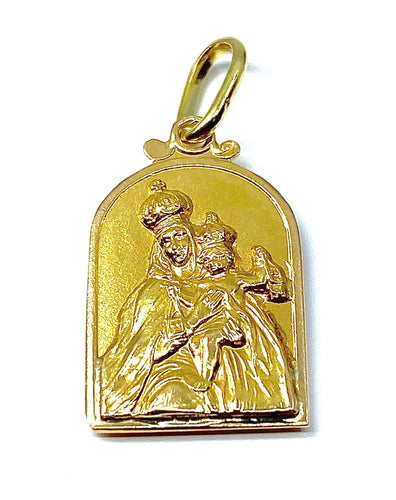 Pendentif Médaille or jaune Sacré coeur / Vierge à l’enfant 58 Facettes AB296