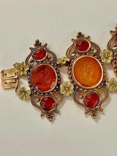 Bracelet Bracelet Intailles Sur Cornaline 58 Facettes 1042330