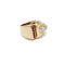 Bague 52 Bague TANK en Or jaune, diamants & rubis 58 Facettes 220044SP