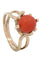 Bague Bague en or jaune perle de corail 58 Facettes 062301