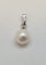 Pendentif Pendentif en Or blanc, perle de culture 58 Facettes