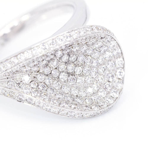 Bague 54.5 Bague Pavée Diamants Or blanc 58 Facettes D359899JC
