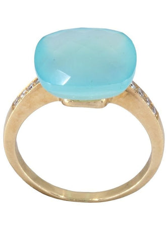 Bague BAGUE MODERNE TOURMALINE PARAIBA ET DIAMANTS 58 Facettes 063901