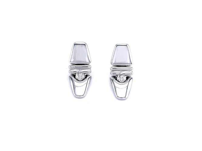 Boucles d'oreilles Boucles d'oreilles or blanc diamants 58 Facettes