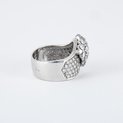 Bague 55 Bague large Diamants 58 Facettes