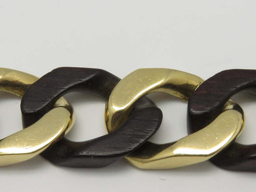 Bracelet Curb bracelet Van Cleef & Arpels Gold and Wood 58 Facettes